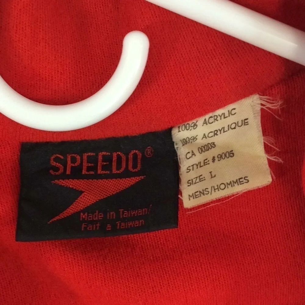 Speedo Men’s Track Jacket Sweatshirt Large Vintage - Picture 4 of 8